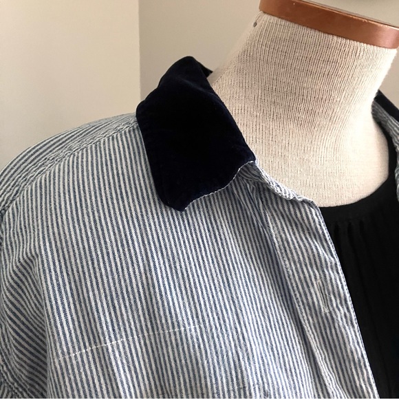 Vintage Holiday Button Down with Velour Collar - Picture 3 of 6